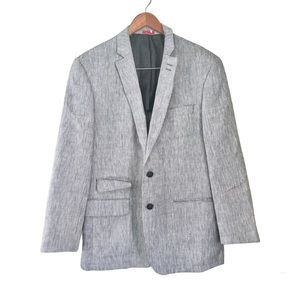 John Varvatos Pinstripe 2 Button Blazer Jacket Gray Size 42R fits like size 40 S